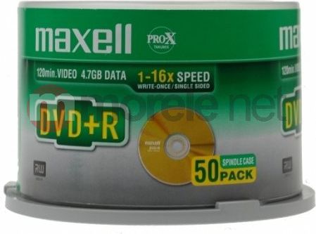 Maxell DVD+R 4.7 GB 16x 50 sztuk (275640.30.TW)