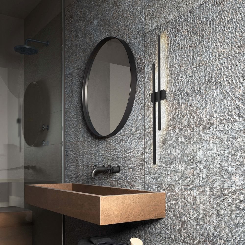 Tk Lighting Flash 6626 kinkiet lampa ścienna metalowy industrialny skandynawski patyk pręty 2x30W LED 4000-4500K czarny