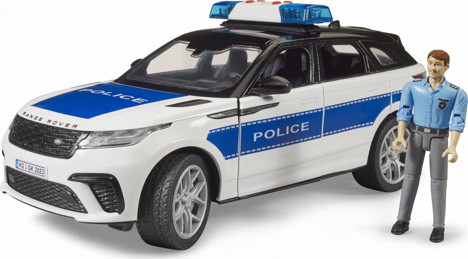Bruder brother Range Rover Velar police vehicle with police officer, model vehicle (including light + sound module)