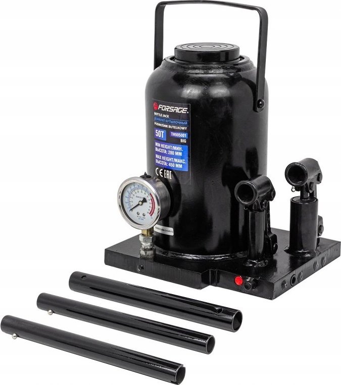 Forsage Podnośnik hydrauliczny słupkowy 50t (h min 280mm, h max 450mm)