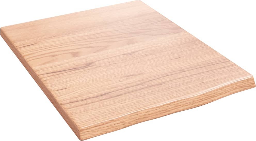 vidaXL vidaXL Półka, jasnobrązowa, 40x50x2 cm, lakierowane lite drewno dębowe