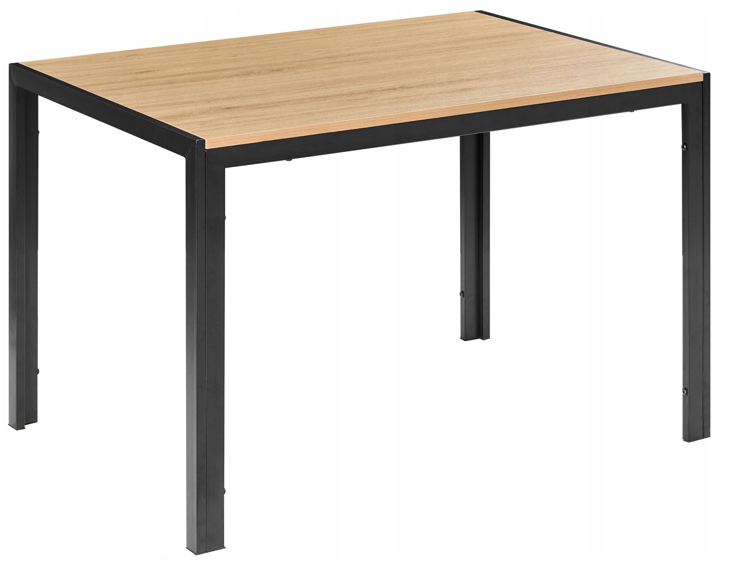 Stół do jadalni MANN Czarny/ jasny brąz 120 cm 70 cm