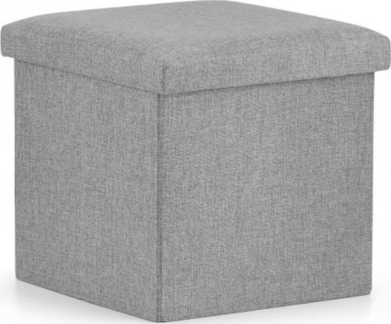 Mufart Pufa składana M do salonu, sypialni, garderoby oraz przedpokoju - 30x30x30cm Szara