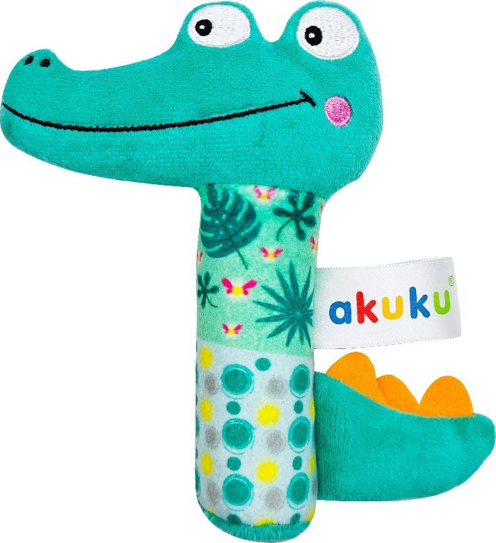Akuku A0644 GRZECHOTKA PISZCZEK KROKODYL PLUSZ