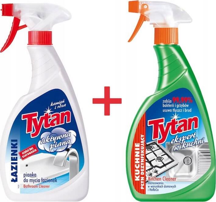 Tytan PIANKA DO MYCIA ŁAZIENKI + PŁYN DO KUCHNI TYTAN