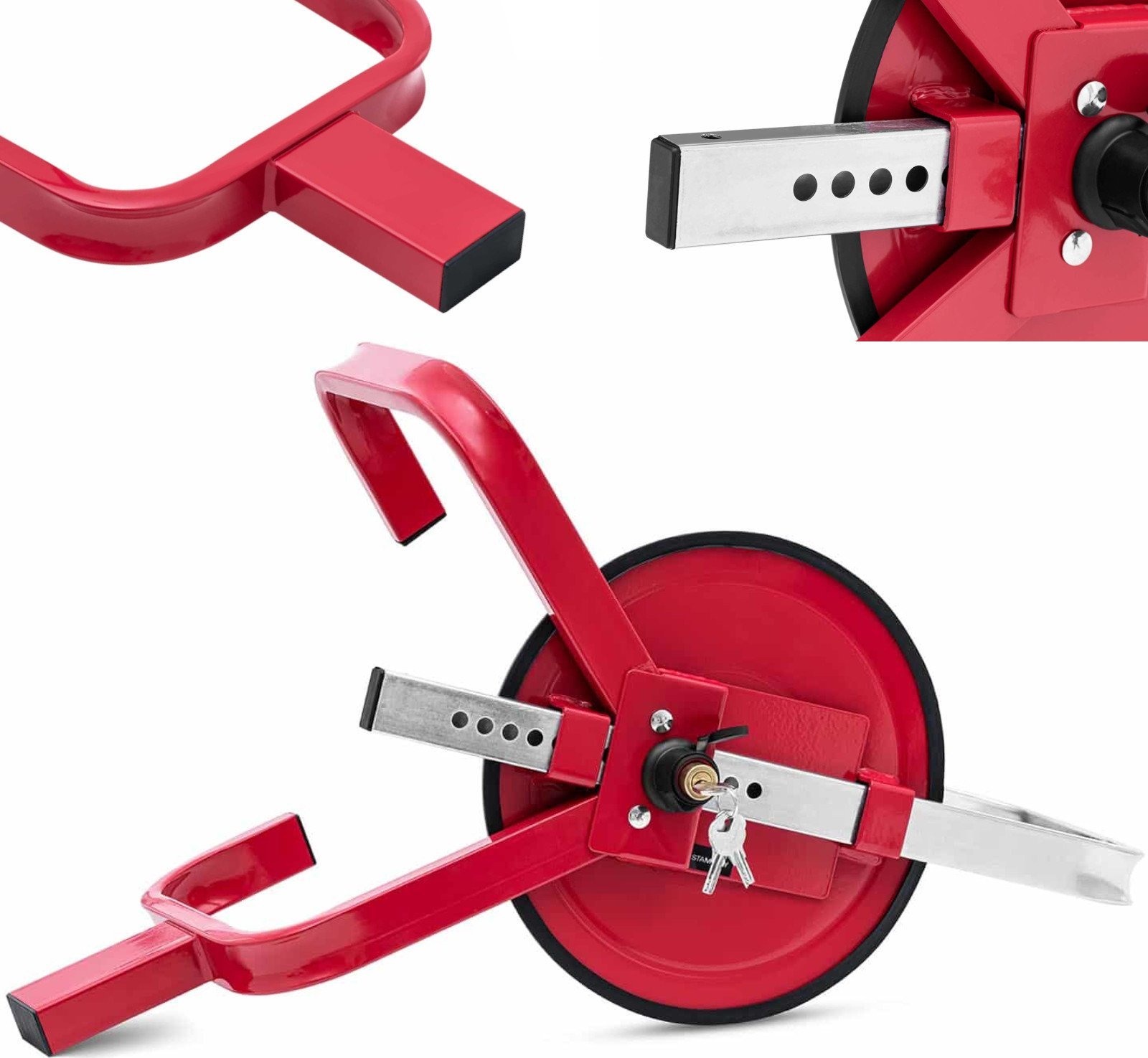 Stamony Blokada zabezpieczenie antykradzieżowe na koło uniwersalne okrągłe Blokada zabezpieczenie antykradzieżowe na koło uniwersalne okrągłe