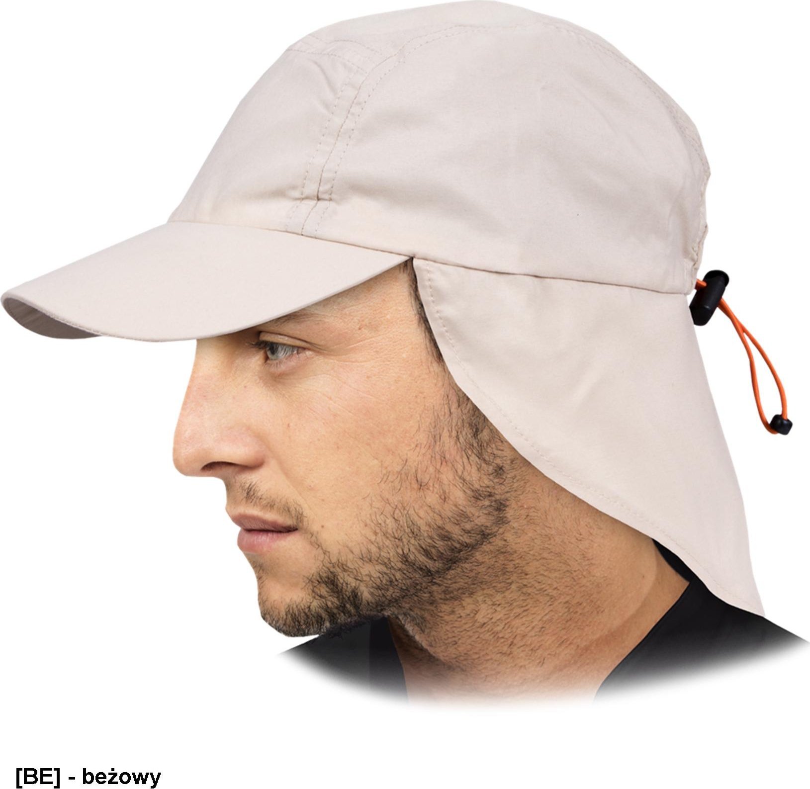 R.E.I.S. CZNECK - Czapka z daszkiem oraz przedłużanym tyłem - beżowy