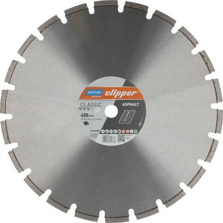 Norton Clipper NORTON CLIPPER TARCZA DIAMENTOWA NORTON CLASSIC ASPHALT LASER 450mm X 25,4mm DO ASFALTU do NORTON CLIPPER CS451