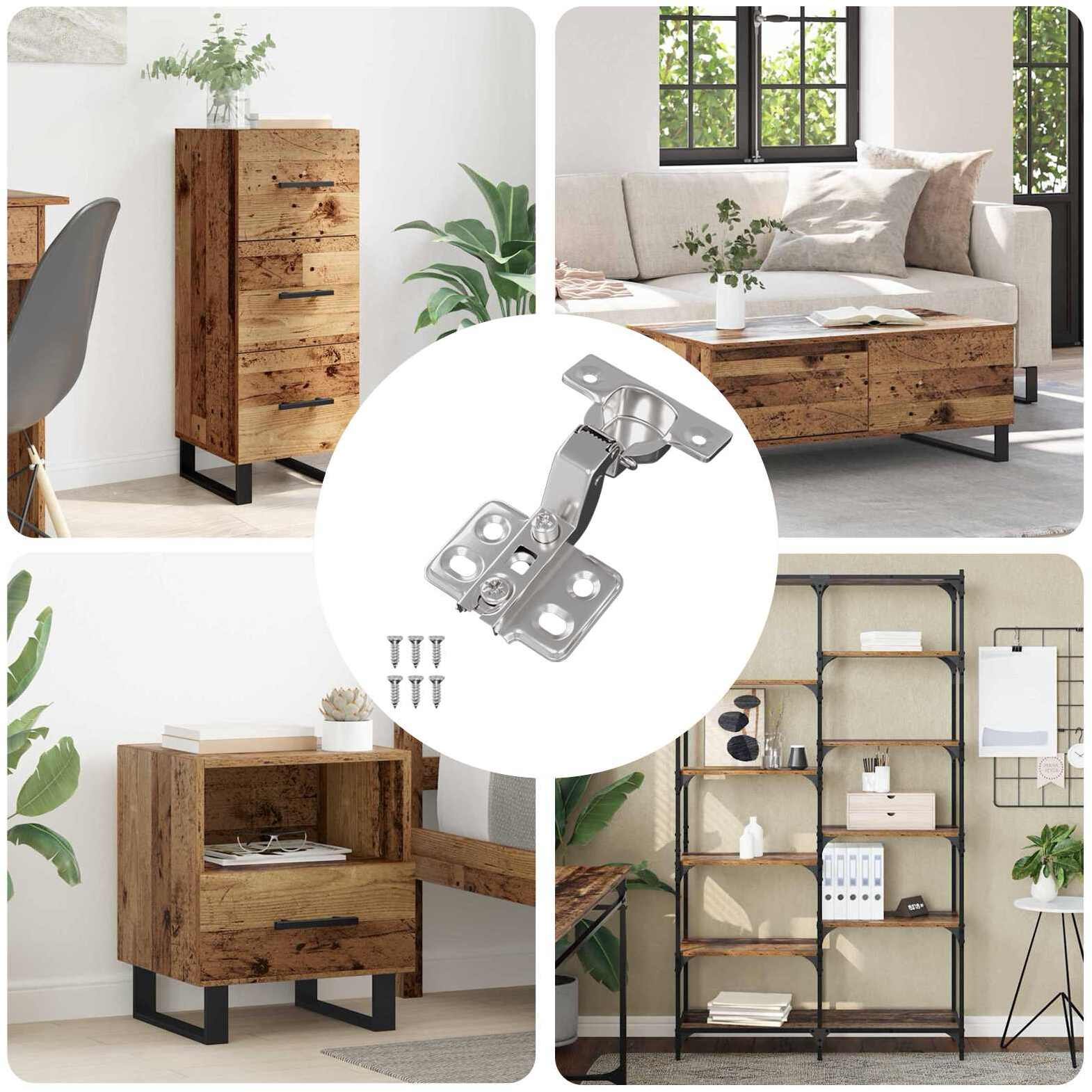 vidaXL Zawias 254 pcs Nikiel 26 mm Żelazo