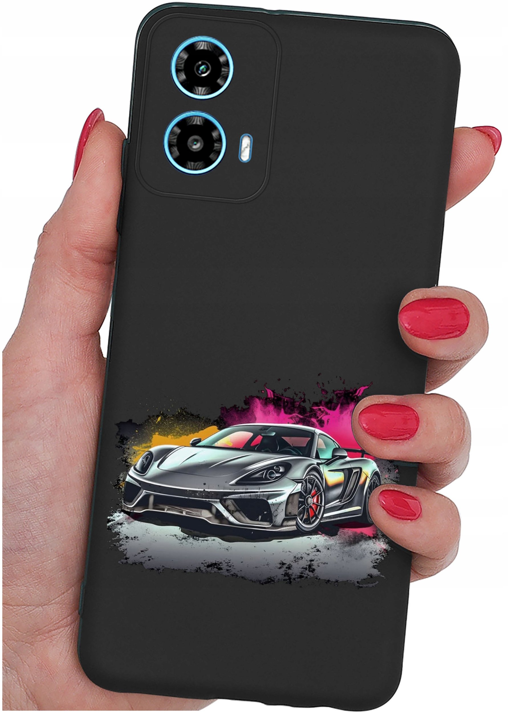 ETUI do Motorola Moto G34 5G WZORY |SILIKONOWE MATT CASE + SZKŁO 9H