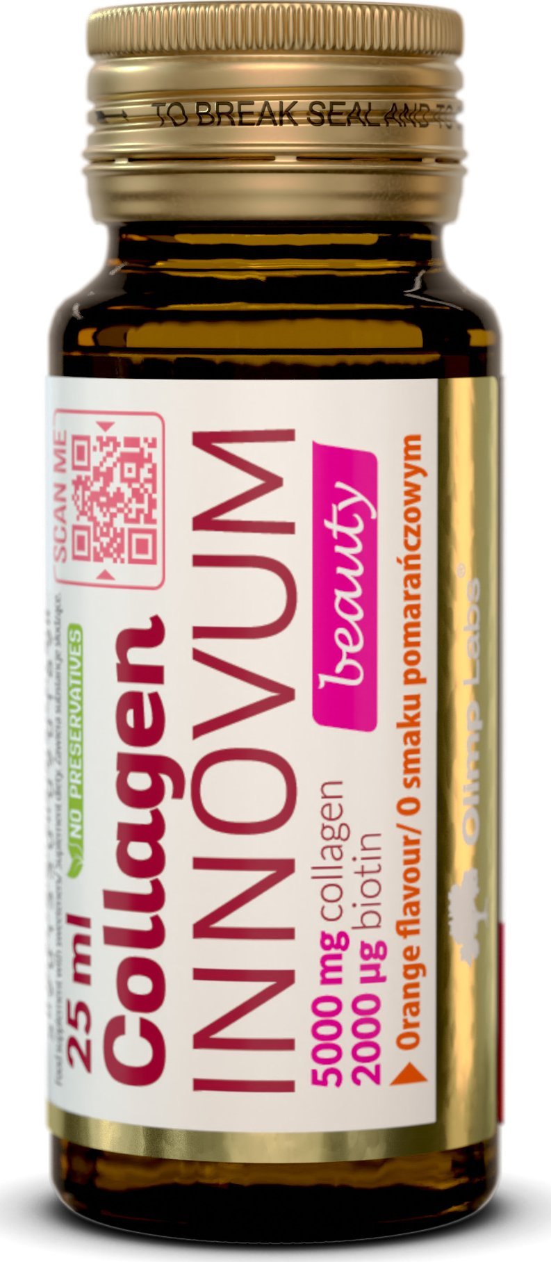 Olimp Collagen Innovum Beauty - 25 ml Ampułka Szklana-pomarańczowy