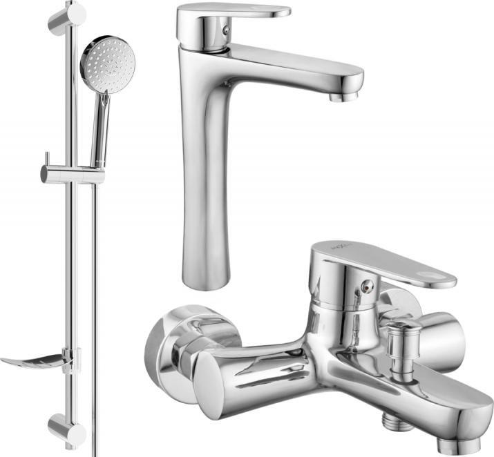 Bateria wannowa Mexen Mexen Kama DF75 zestaw wannowy, chrom - 72513DF75-00