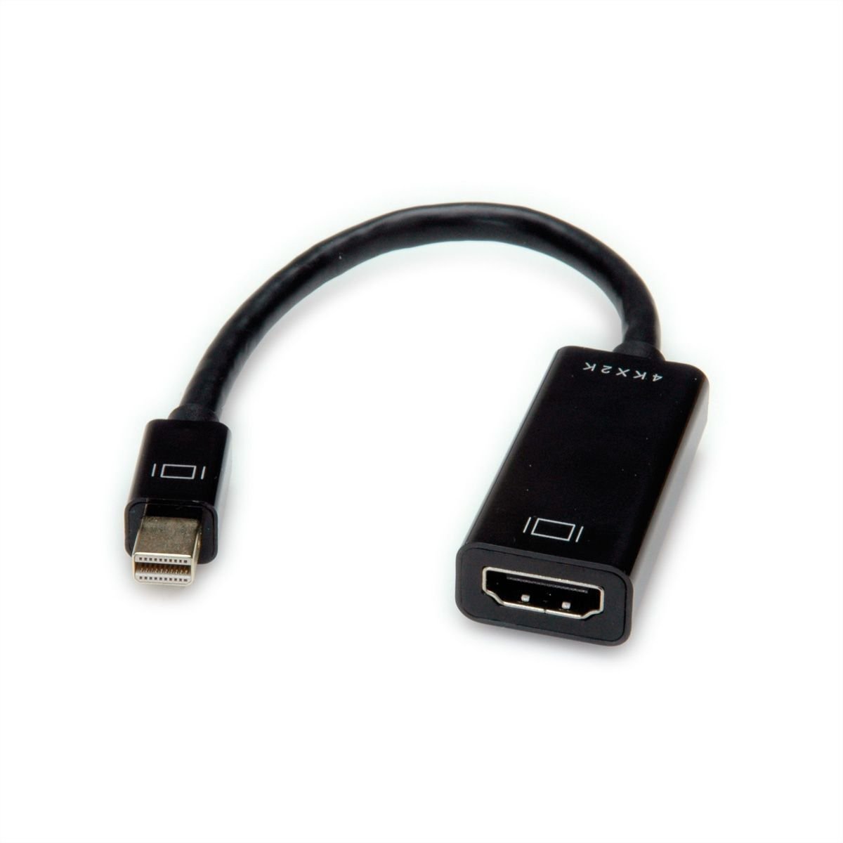 Adapter USB Value 12.99.3143 adapter kablowy Mini DisplayPort HDMI Typu A (Standard) Czarny