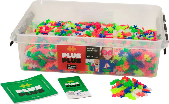 Plus Plus Plus-Plus, Mini Neon - 3600 szt - Edukacja