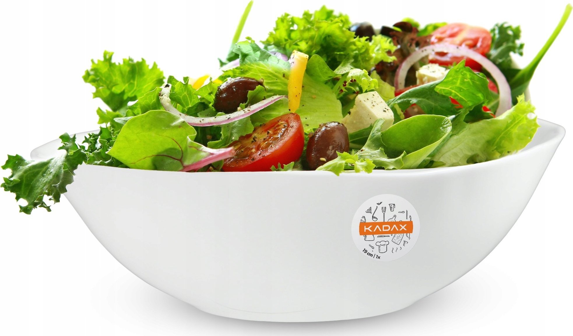 Kadax KADAX Salaterka Miska Szklana 19cm Przekąski Biała