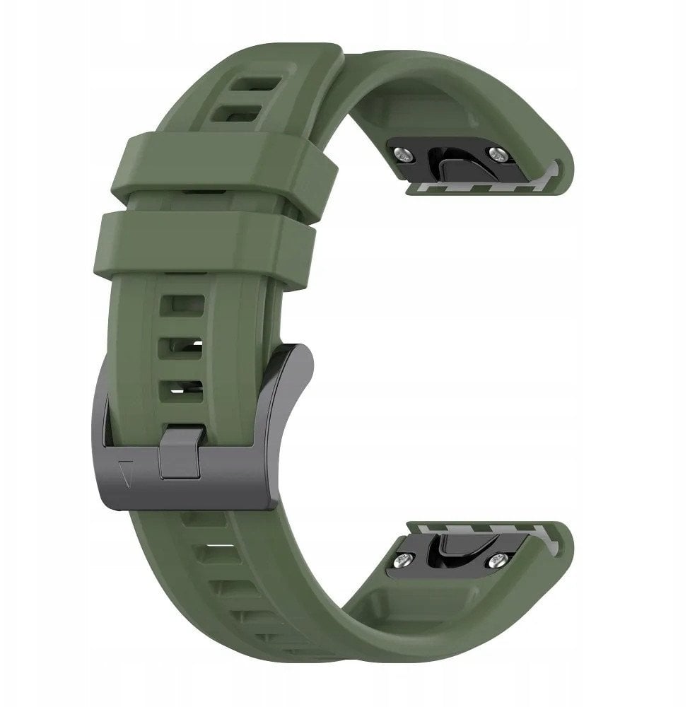 Pasek silikonowy do GARMIN FENIX 3 / 3HR / 5X / 6X / 6X Pro / 7X / 7X Pro ciemno zielony (4)