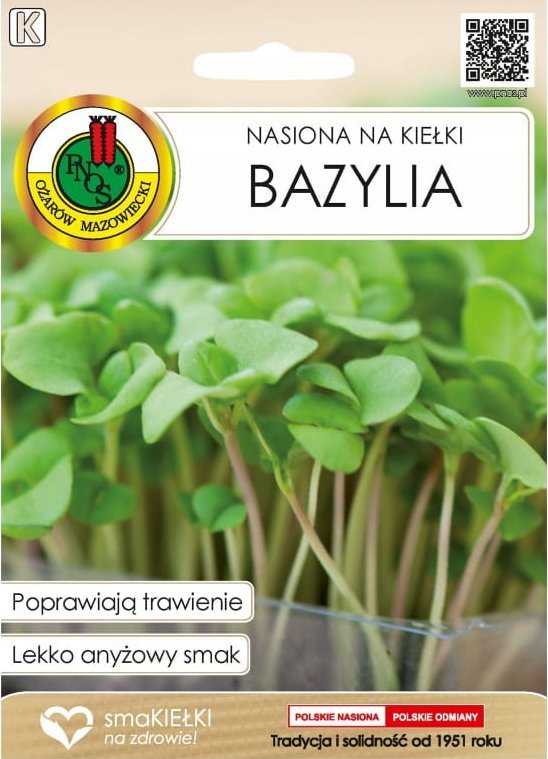 Bazylia 5g Nasiona na kiełki Bogactwo witamin i minerałów