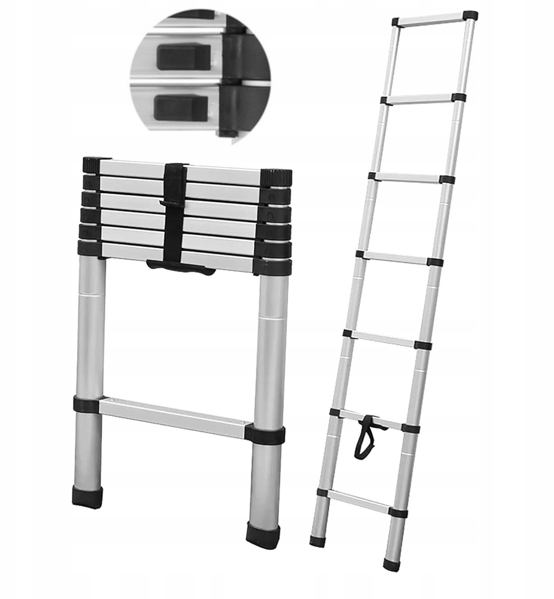 Geko Drabina teleskopowa aluminiowa 2,6m 150kg (1)