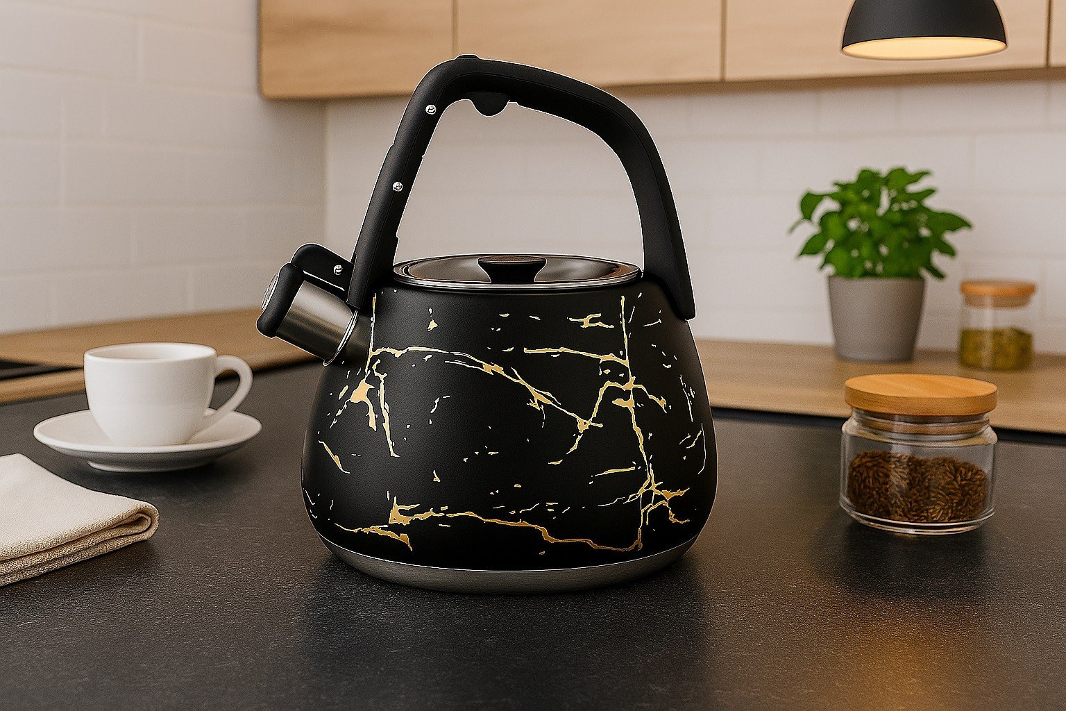 Czajnik tradycyjny 2,3 L Tower Marble czarny
