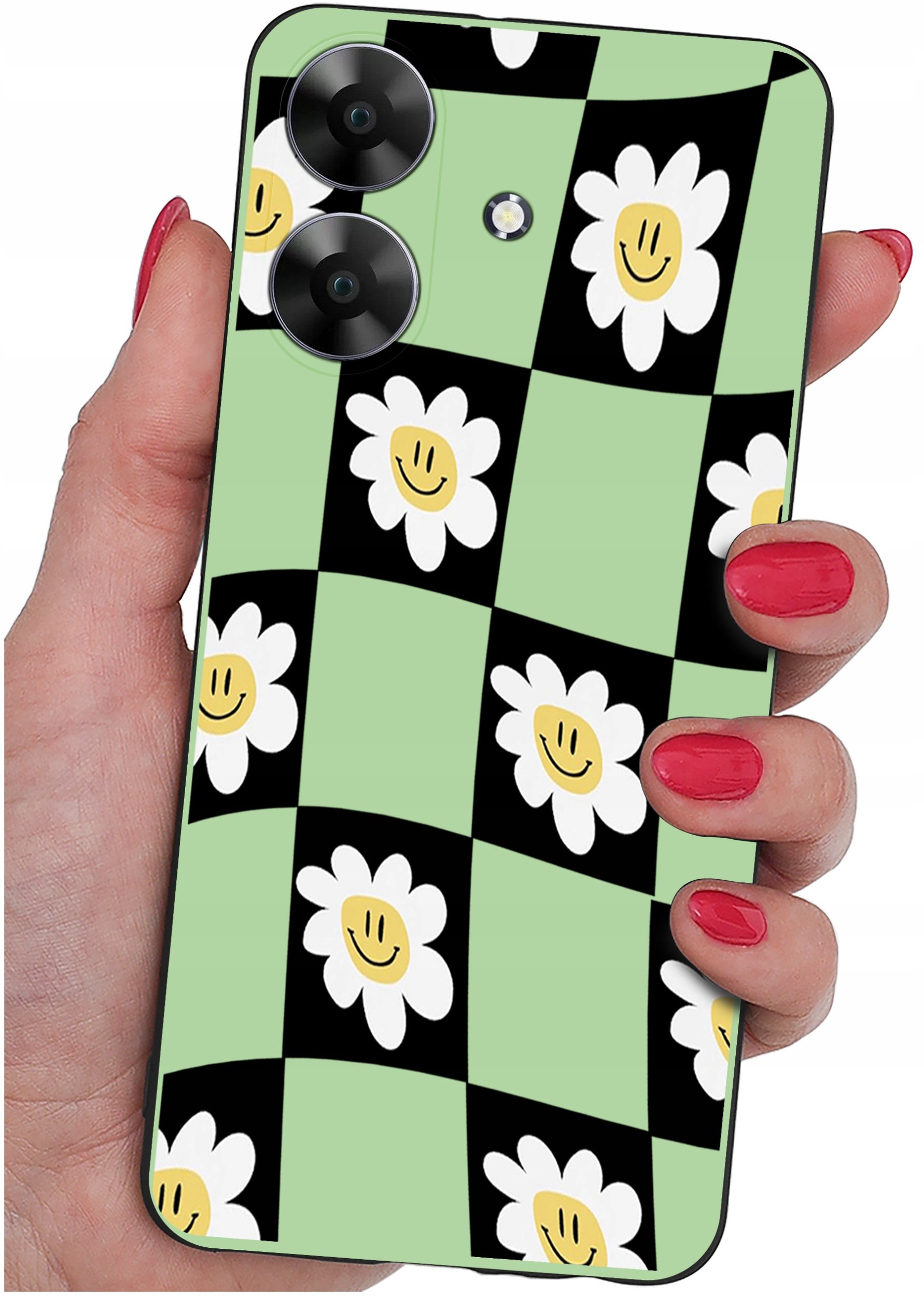 ETUI do Realme Note 60 CASE WZORY | SILIKONOWE MATT CASE + SZKŁO 9H