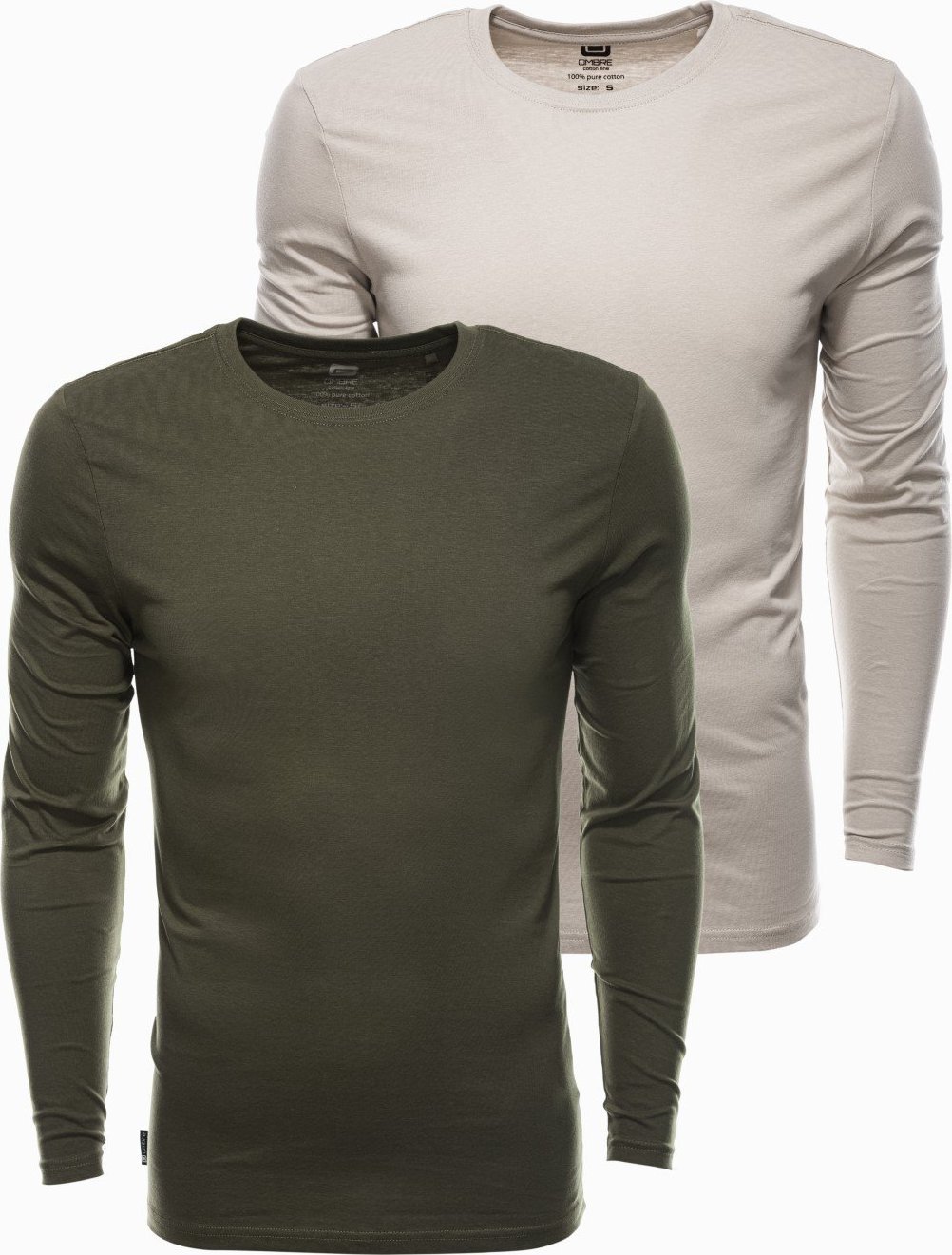 Ombre Zestaw longsleeve męski z długim rękawem - mix 2-pak V9 Z43 XXL