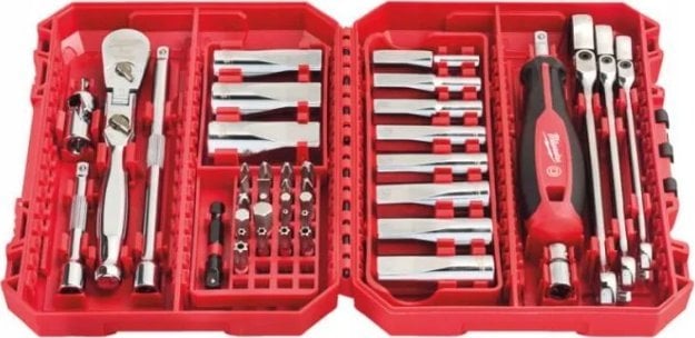 MILWAUKEE 1/4" SOCKET SET WITH RATCHET 42 pcs.