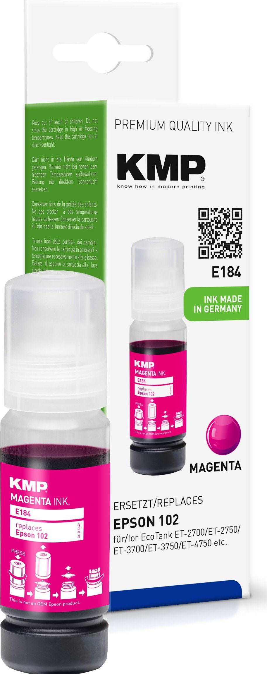 KMP Printtechnik AG KMP Tinte EcoTank* T03R3 6000 S. magenta remanufactured