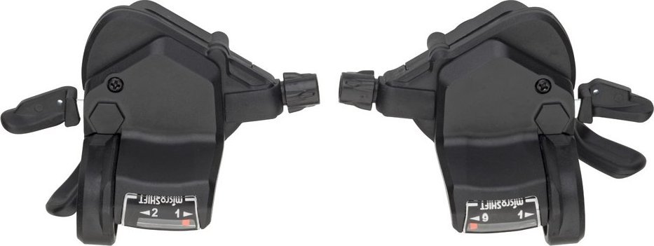 Microshift Manetki MICROSHIFT, Para, 9.rzędowe(2x9), Kompatybilne z Shimano, Thumb Tap, Optyczny Wskaźnik Przełożeń (NEW)
