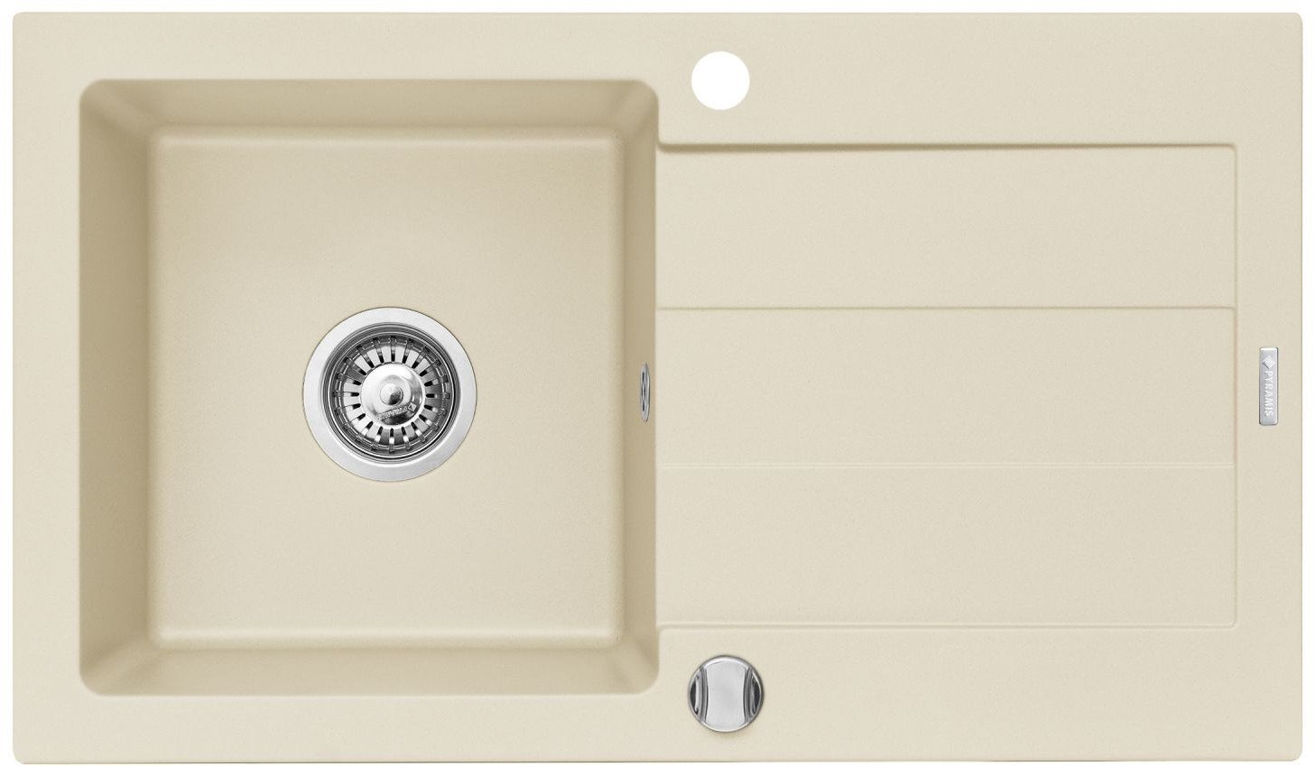 Zlew SPARTA 76x44 1B 1D wanilia