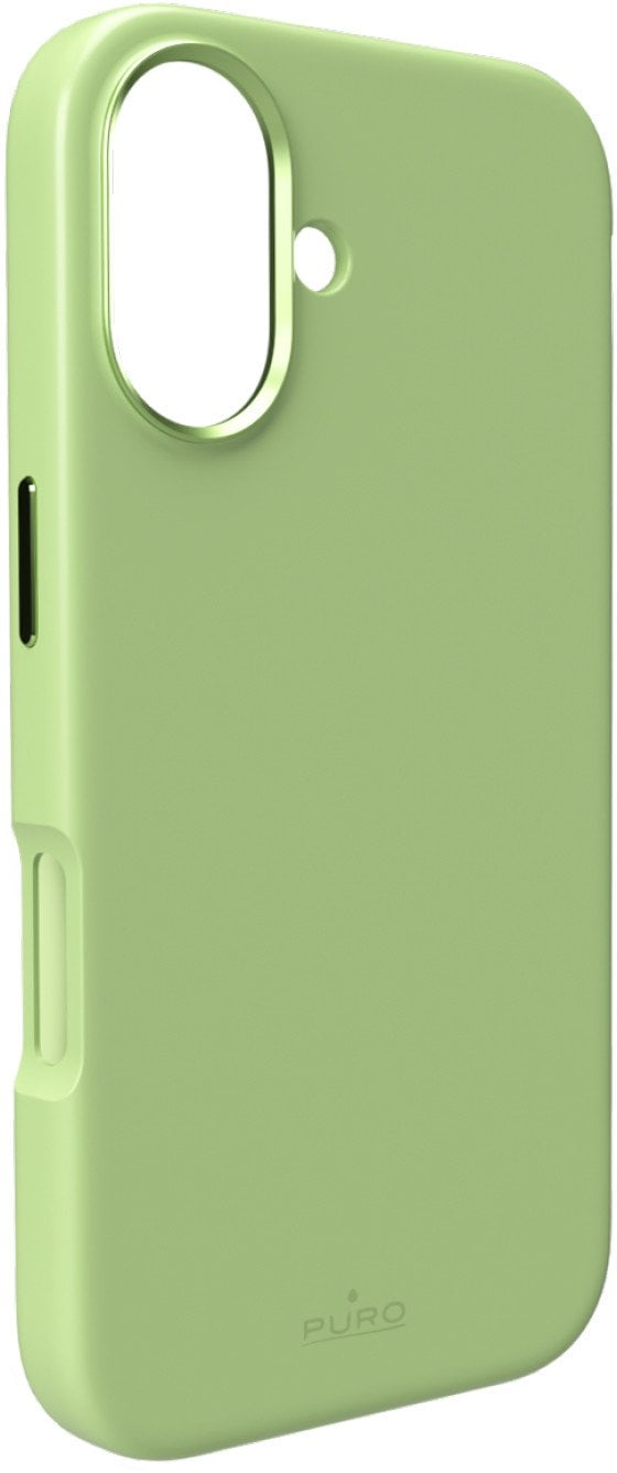 Etui silikonowe Pure Icon Mag Pro Liquid Silicone na iPhone 17 kompatybilne z MagSafe, z ochroną aparatu i aluminiowymi przyciskami - zielone