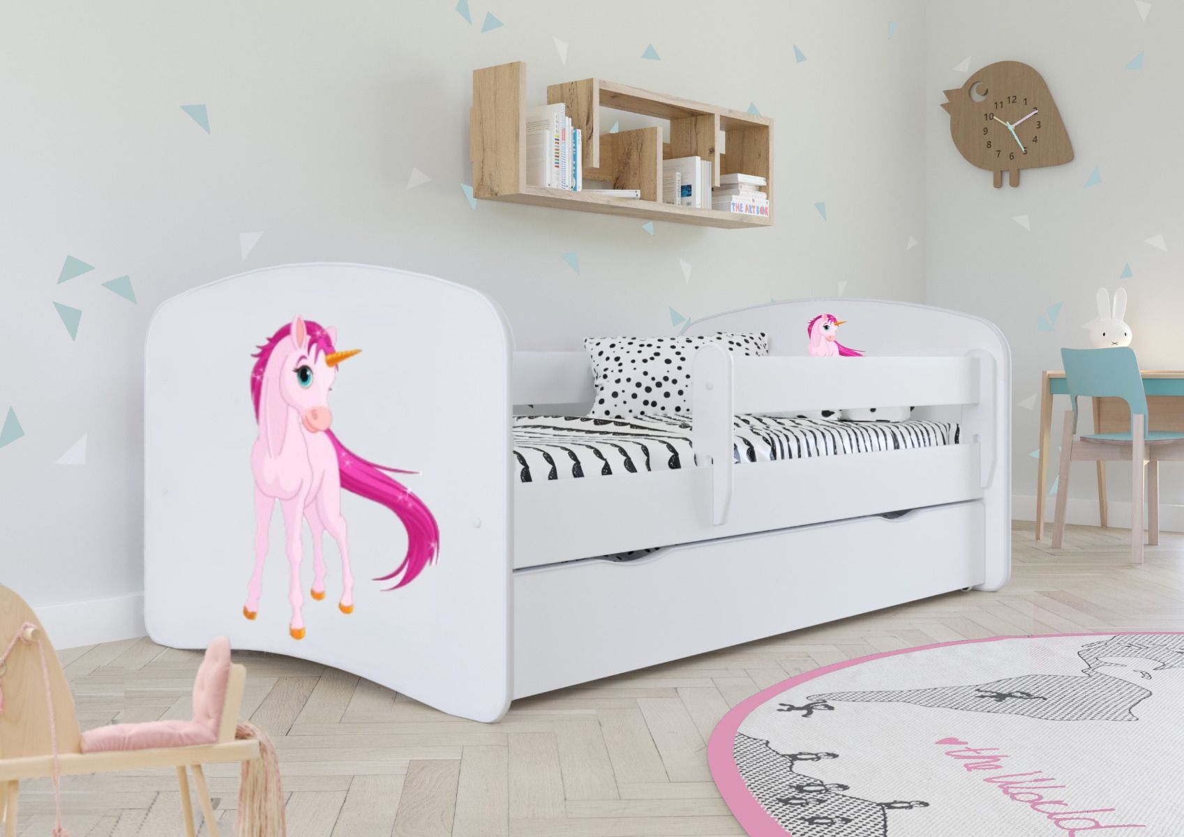 Kocot Kids Łóżko BABY DREAMS jednorożec 160 dziecięce ze stelażem Kocot Kids