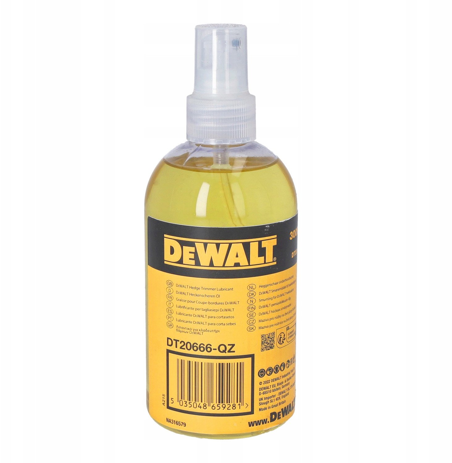 Dewalt Olej do nożyc do żywopłotu 300 ml (DT20666-QZ)