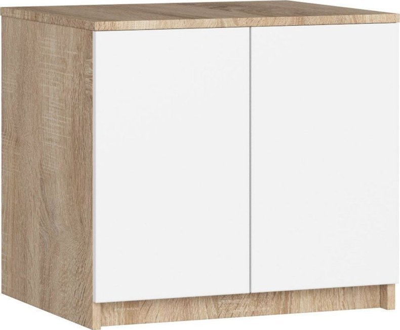 Fabryka Mebli Akord Nadstawka na szafę 60 cm - dąb sonoma-biała - 2 drzwi