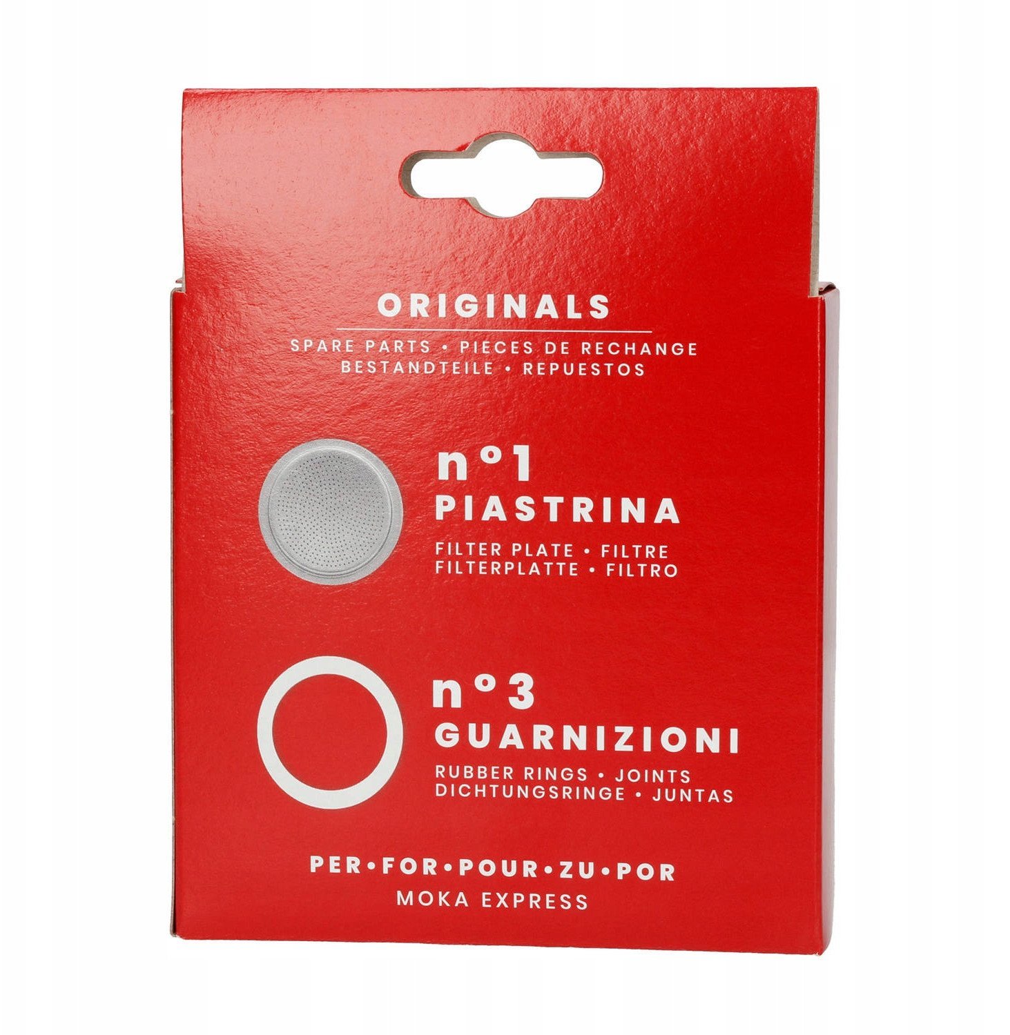 Bialetti - Uszczelka (3 szt.) + sitko do kawiarek aluminiowych Bialetti 12tz