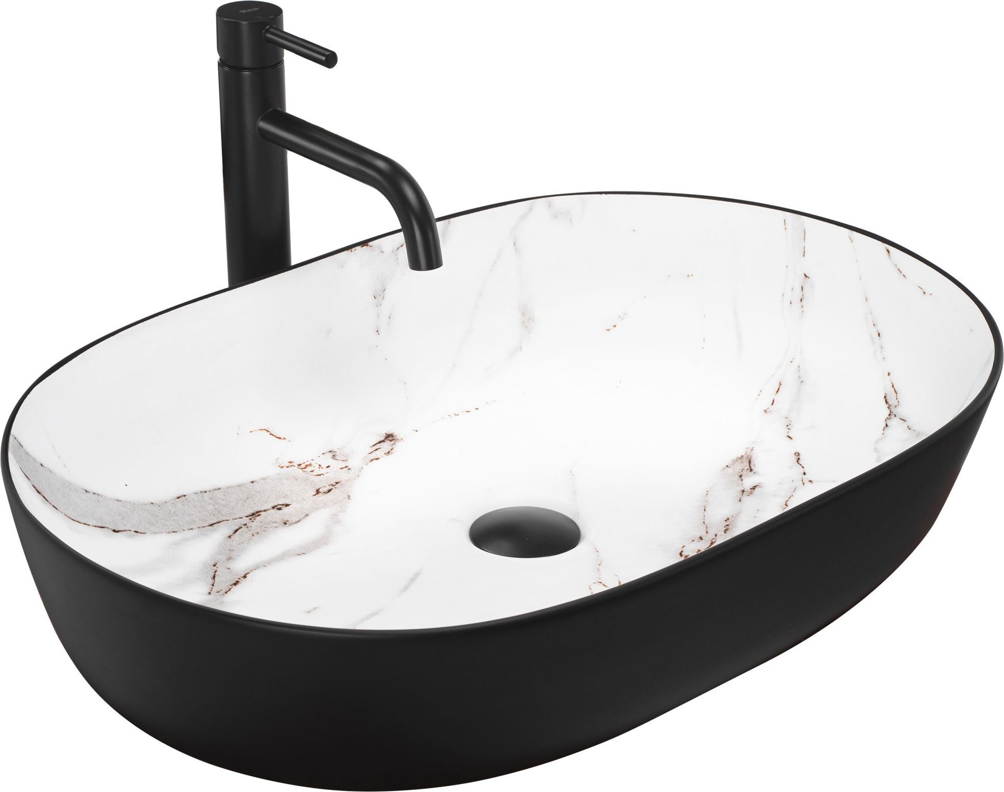 Umywalka Rea Umywalka nablatowa Rea CLEO 61 BLACK AIAX MATT