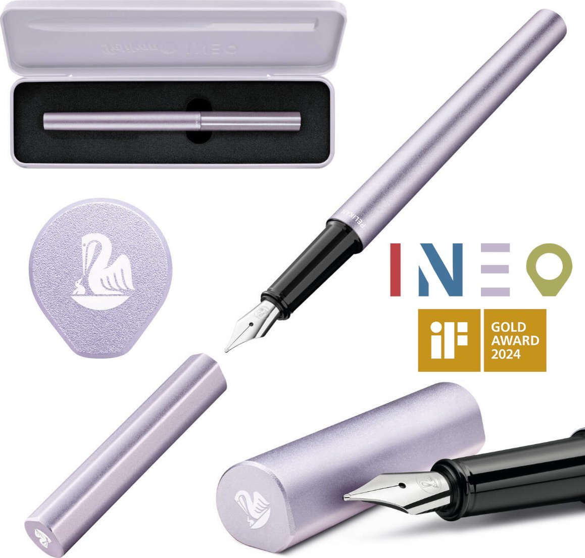 Pelikan Pióro wieczne metalowe INEO P6 Lavender metalowe etui prezentowe PELIKAN