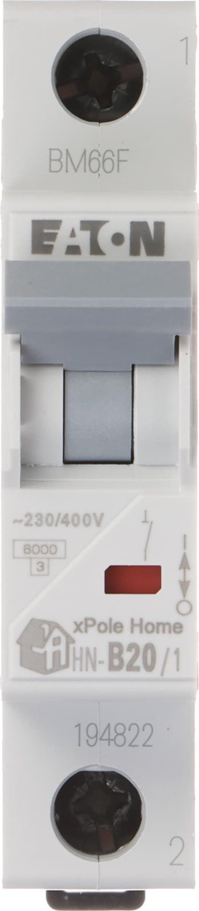 Eaton WYŁĄCZNIK NADPRĄDOWY HN-B20/1 JEDNOFAZOWY 20A TYP B EATON