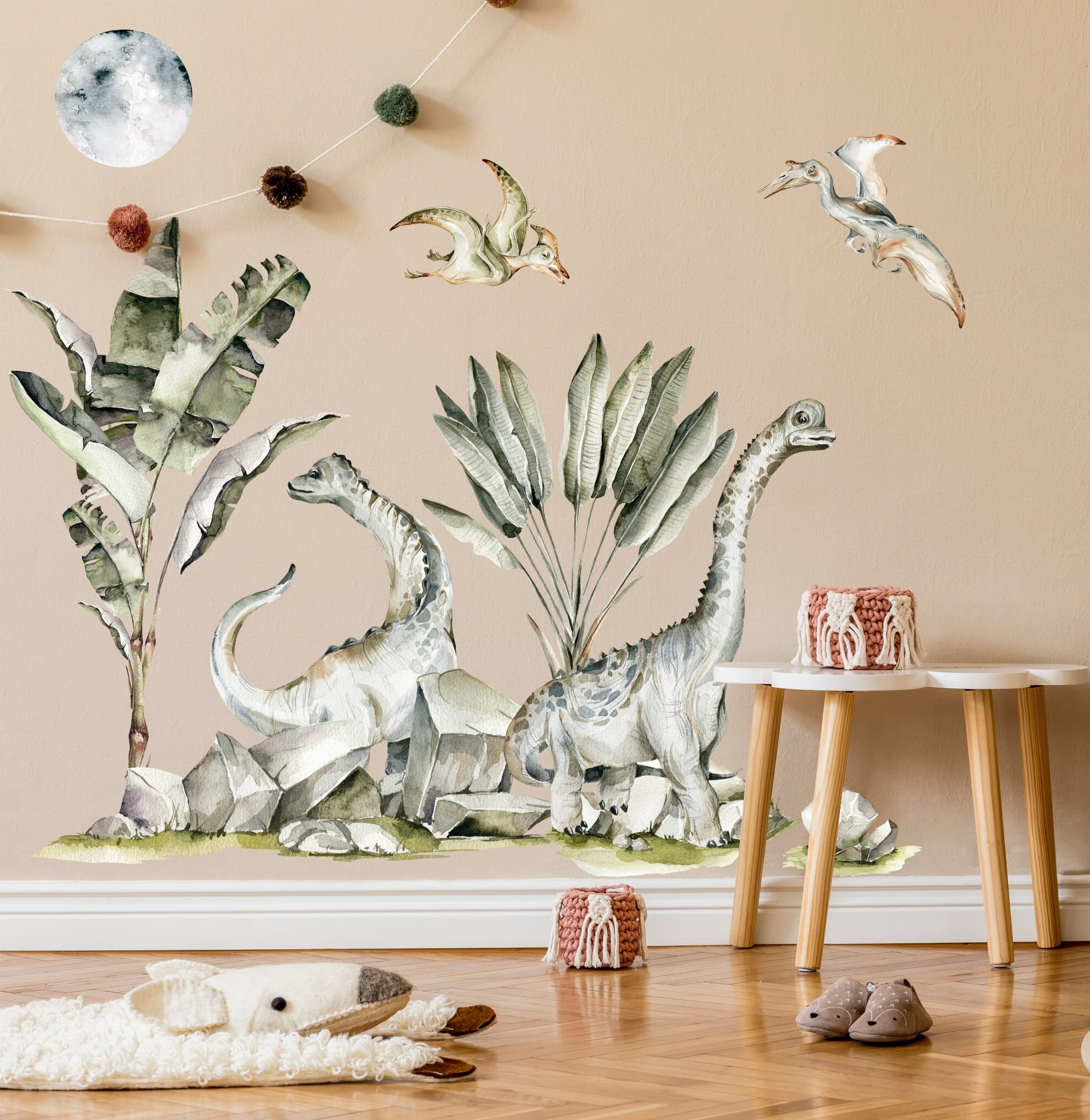 Mała Pracownia DK Naklejki na ścianę Dinozaury | Zestaw Nr. 2