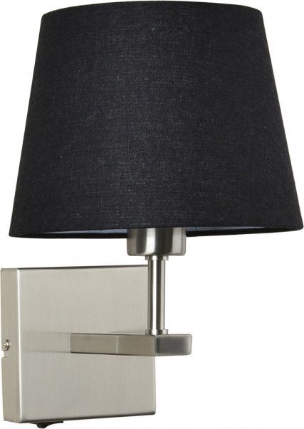 Kinkiet Italux Kinkiet ścienny czarny Italux Norte do hotelu WL-1122-1-A-SN-RO-BL
