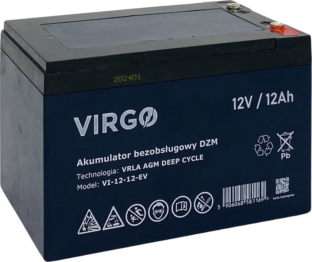 Virgo Akumulator DZM VRLA AGM 12V 12Ah VIRGO