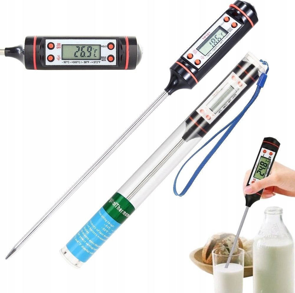 Verk Termometr kuchenny cyfrowy LCD sonda mięsa wina