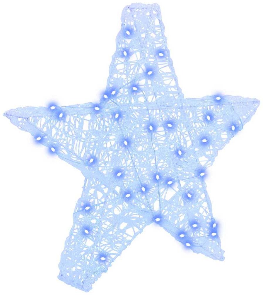 vidaXL 3D Gwiazda z 50 diodami LED Niebieski 55 x 53.5 x 10 cm Akryl