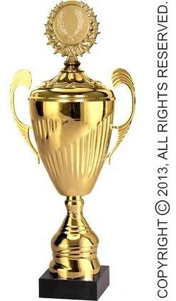 Tryumf Puchar metalowy złoty z przykrywką 7098/BP