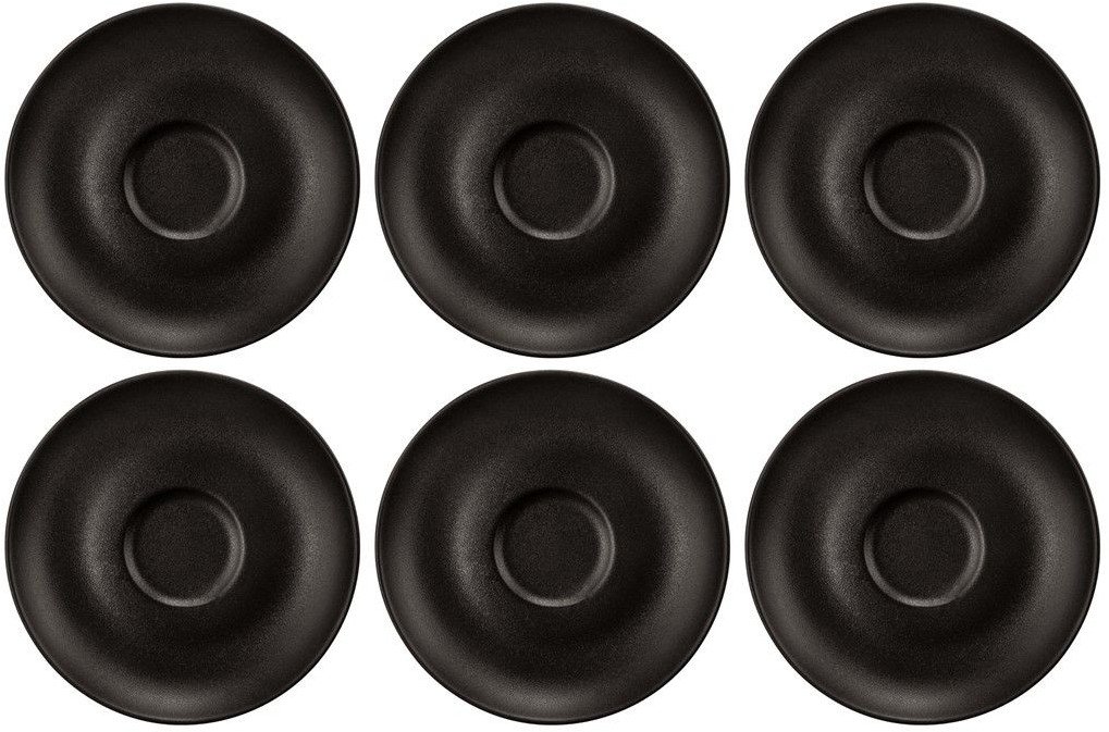 Porcelanowe spodki 12 cm zestaw 6 szt. SELTMANN Velvet Black z linii Liberty