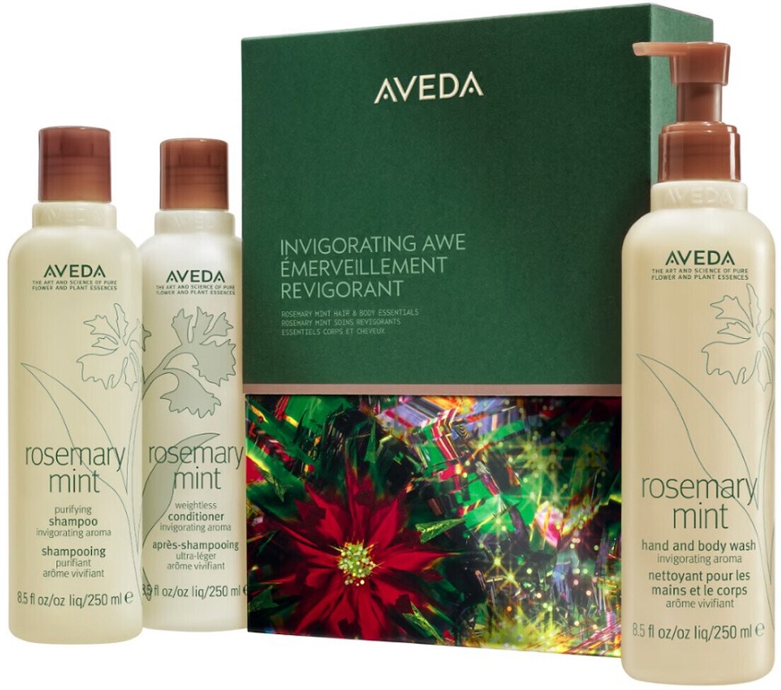 Aveda Invigorating Awe Zestaw szampon do włosów 250ml + odżywka do włosów 250ml + żel do mycia ciała i rąk 250ml