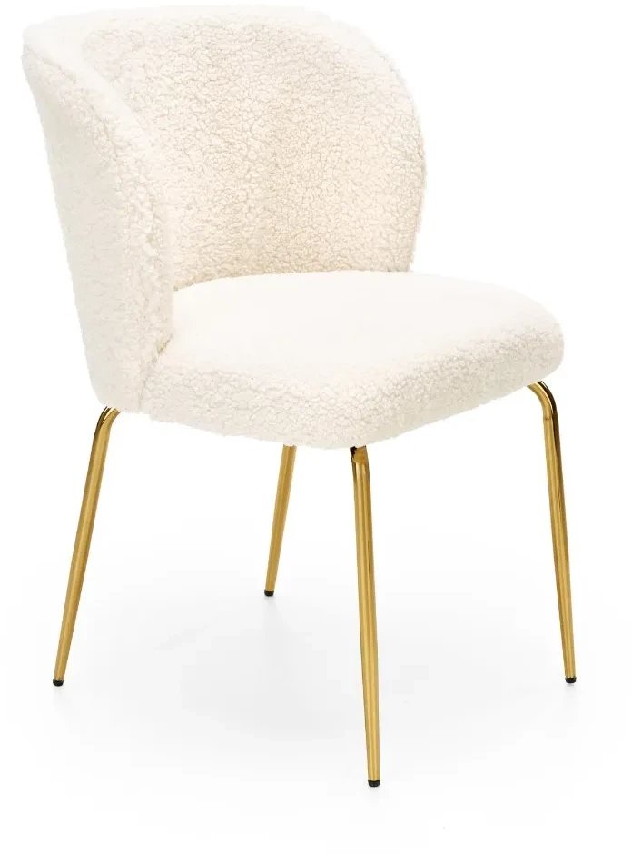 Krzesło tapicerowane K474 kremowe/złote HALMAR