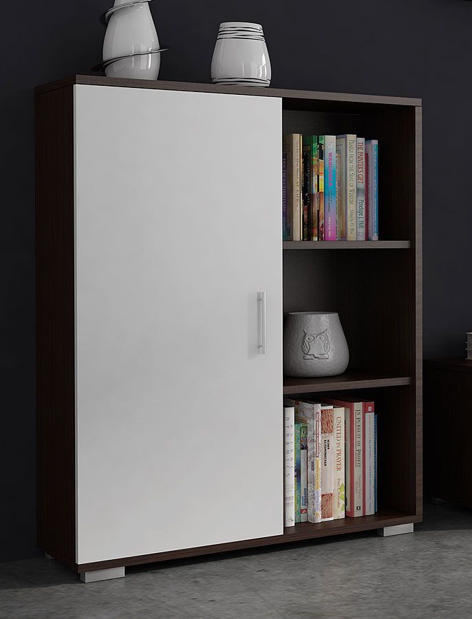 Elior Komoda Pixelo - biała + wenge