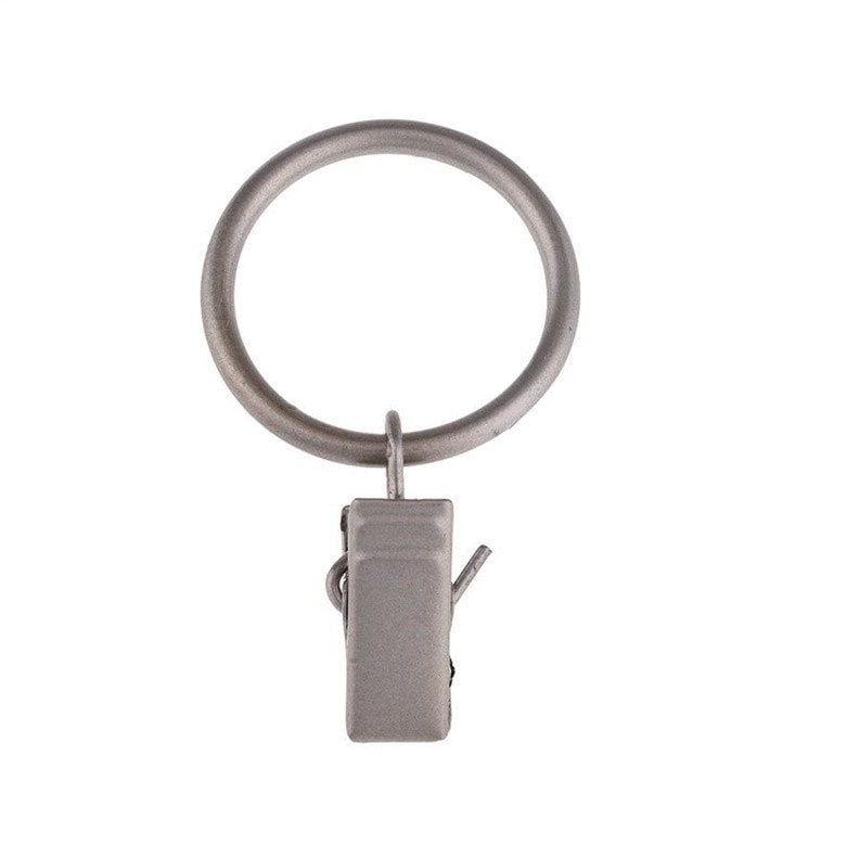 RINGS WITH CLIPS D25 MAT CHROME(10)