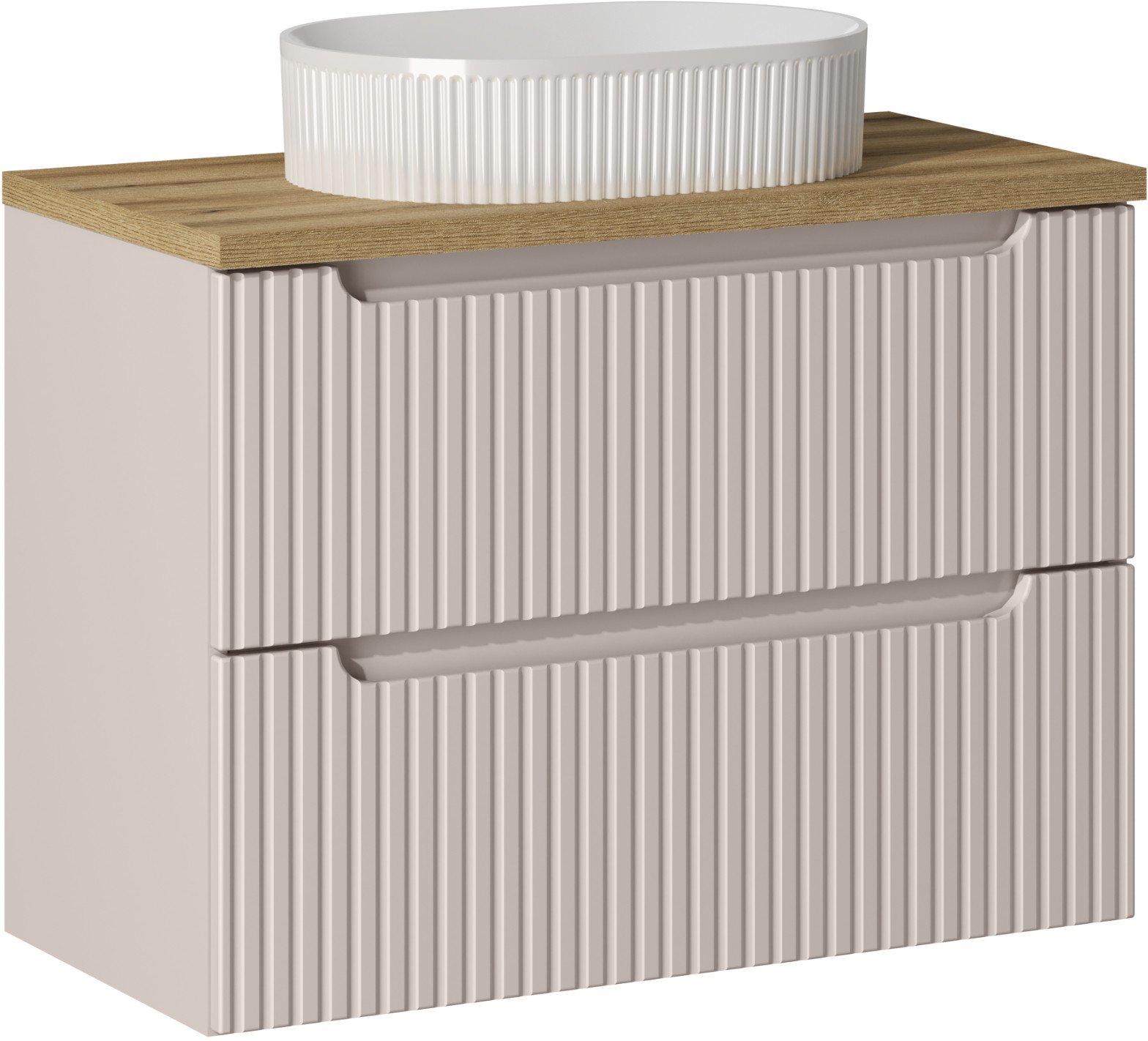 Zestaw meblowy 80cm z blatem i umywalką nablatową Beyond