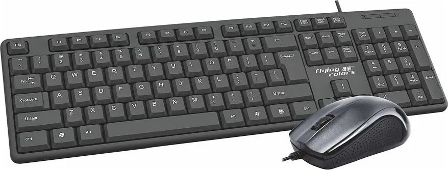 Zestaw klawiatura QWERTY + mysz przewodowy USB A K3186 U+U
